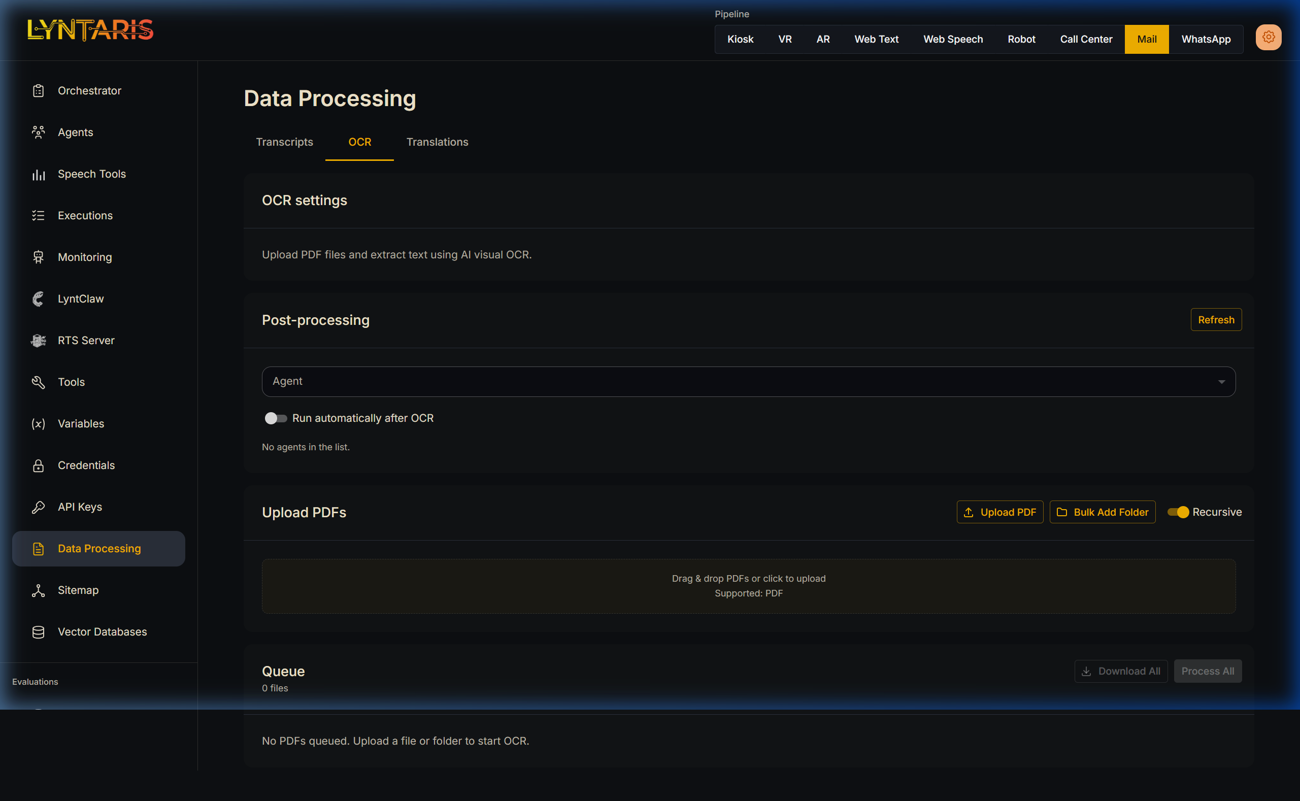 Lyntaris OCR Interface