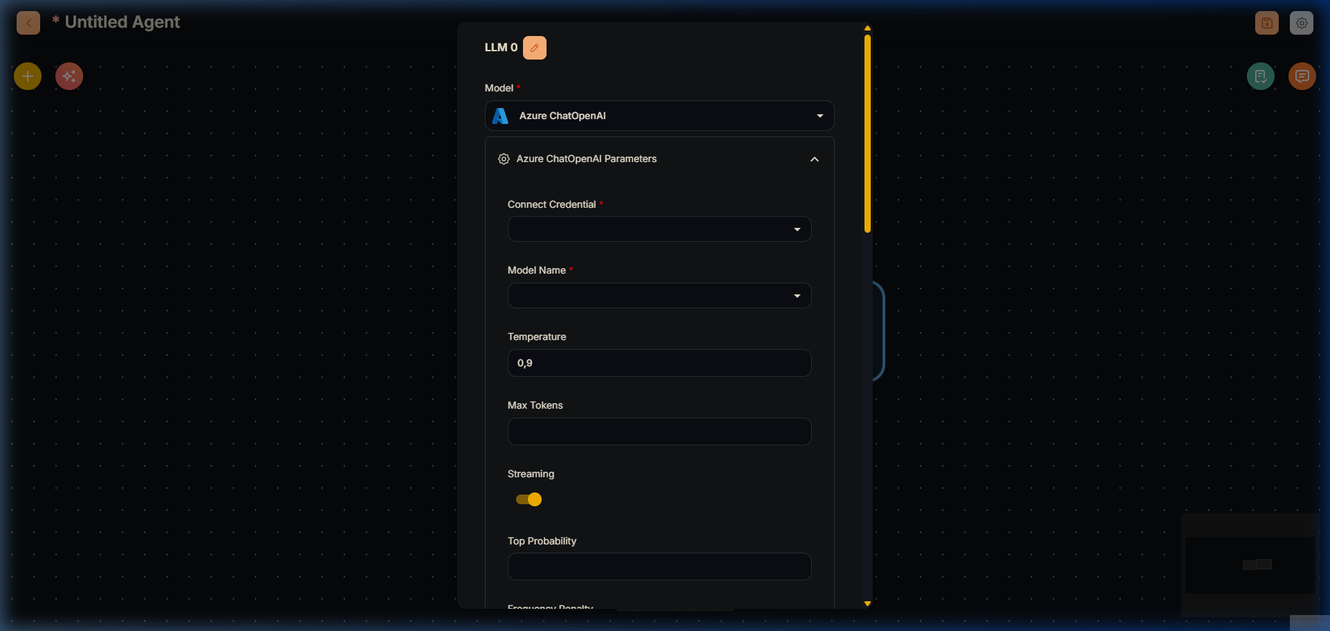 Azure ChatOpenAI Node Configuration