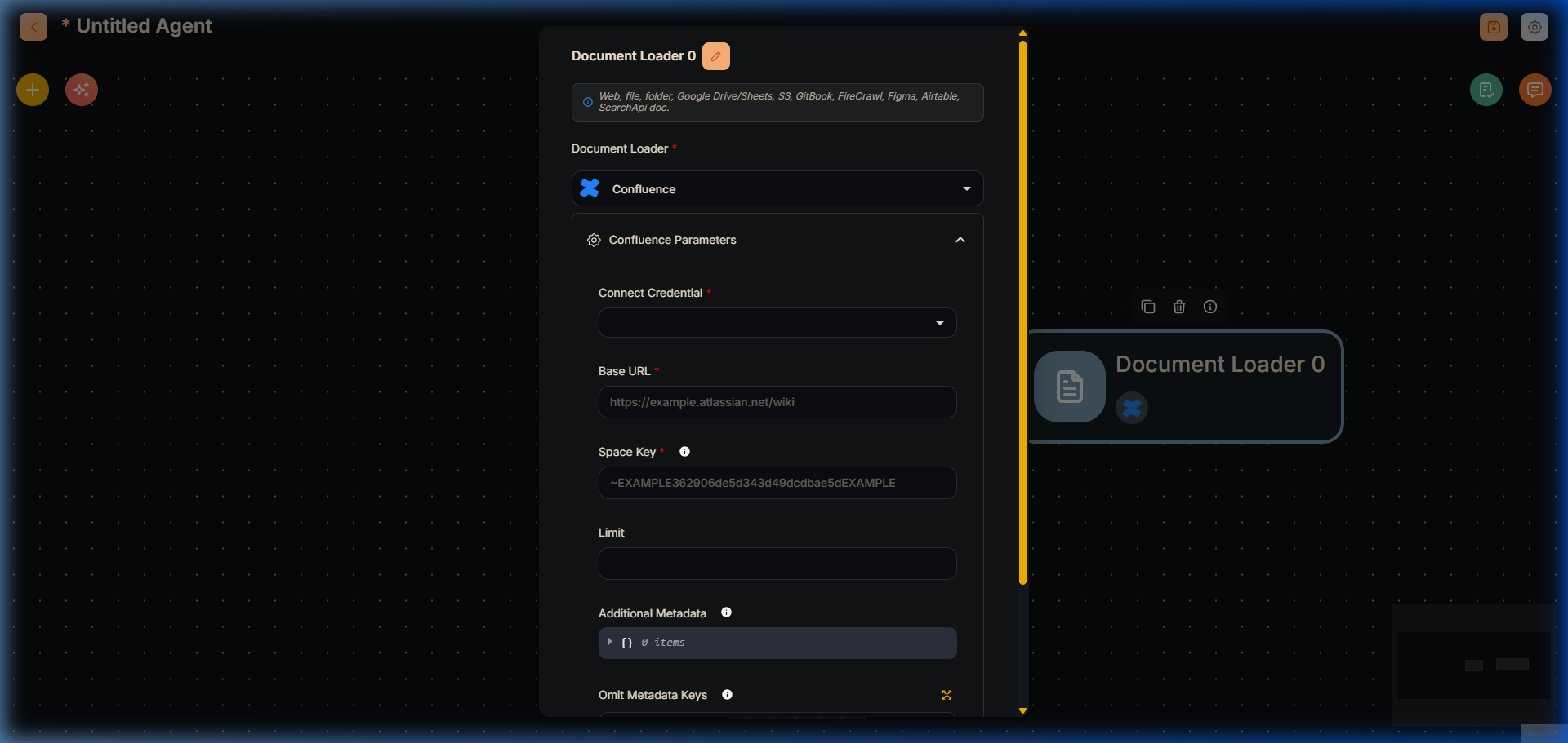 Confluence Loader Node in Agentflow V2