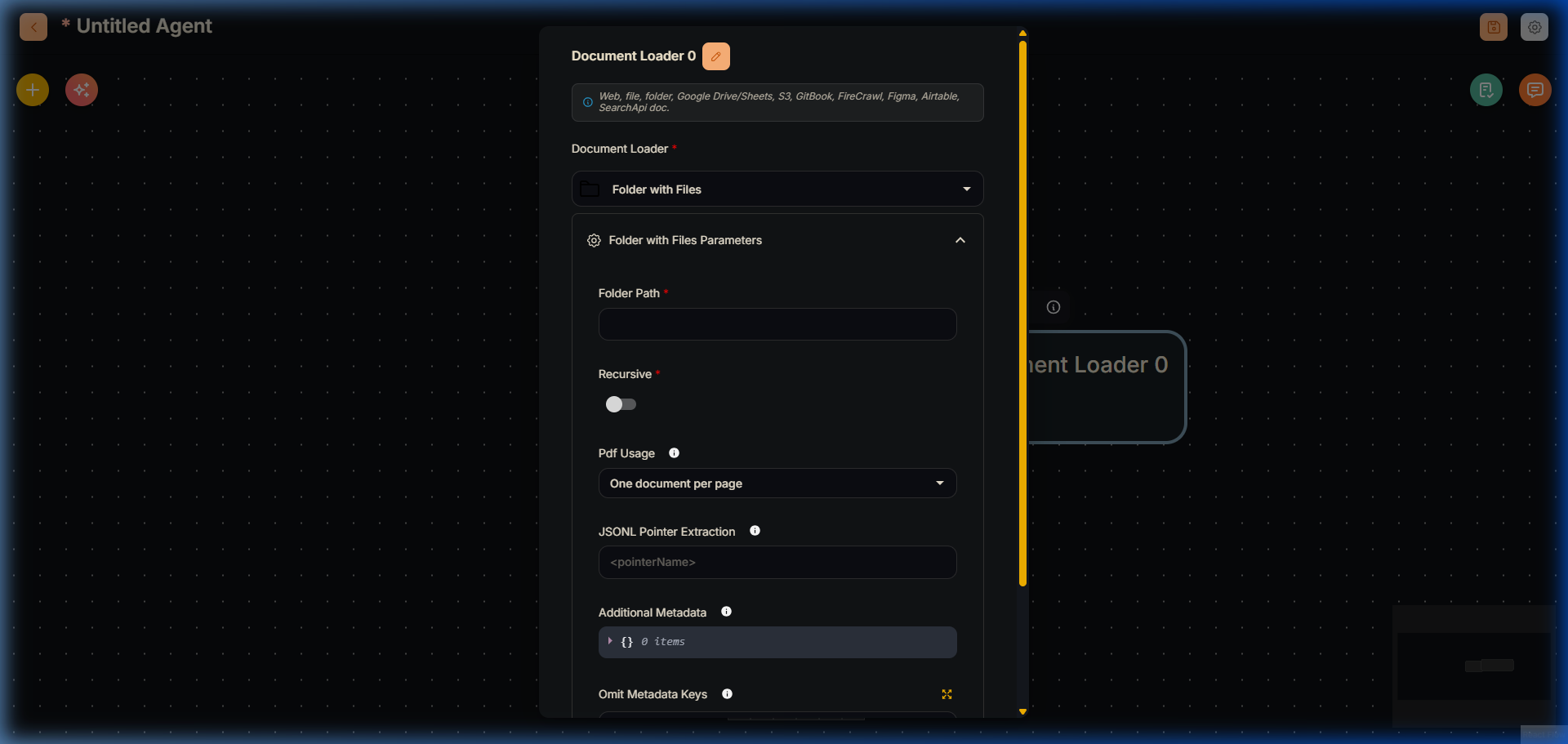 Folder with Files Loader Node executed in Agentflow V2