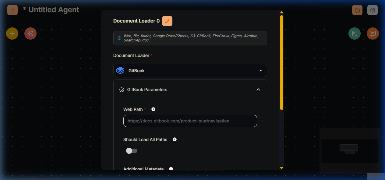 GitBook Document Loader Node