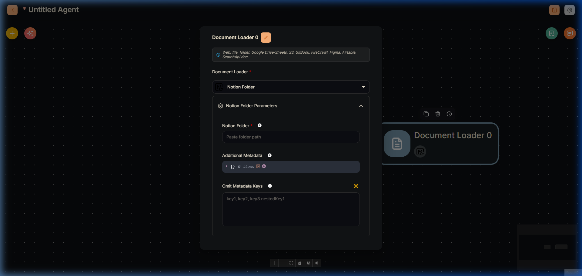 Notion Folder Loader Node in Agentflow V2