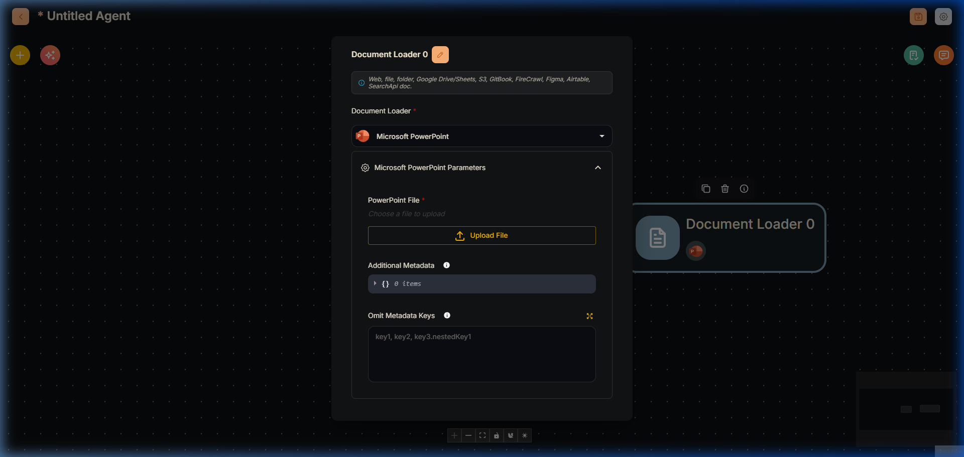Microsoft PowerPoint Loader Node in Agentflow V2