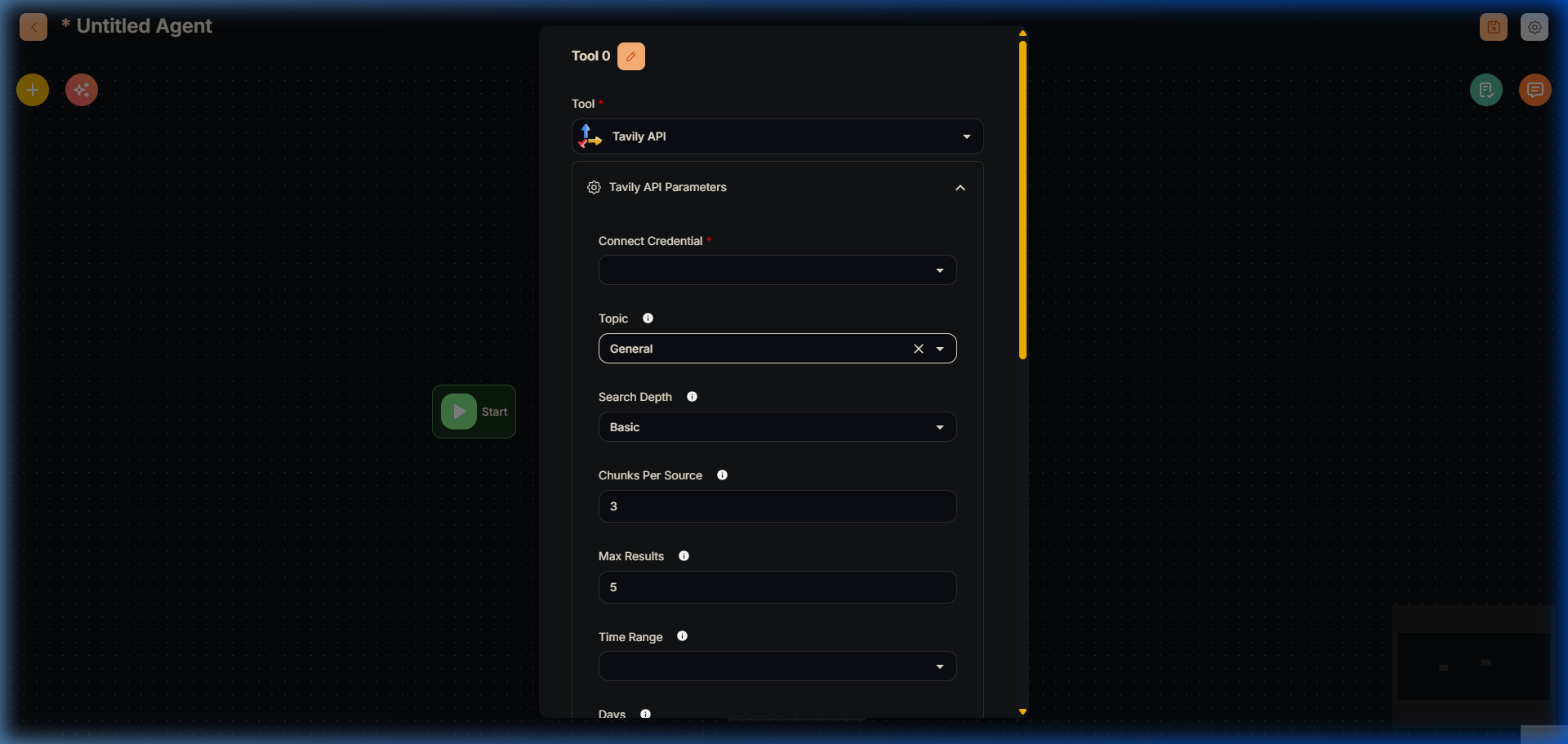 Tavily API Tool Node Viewer