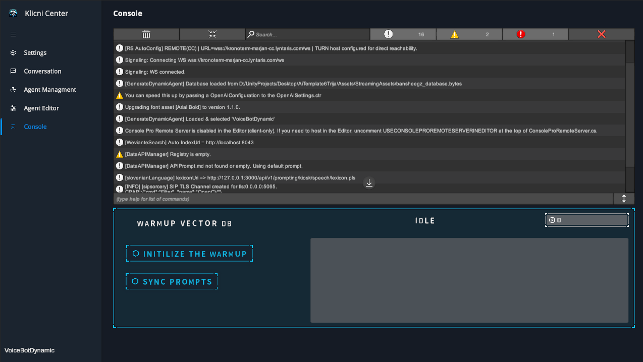 Call center console preview