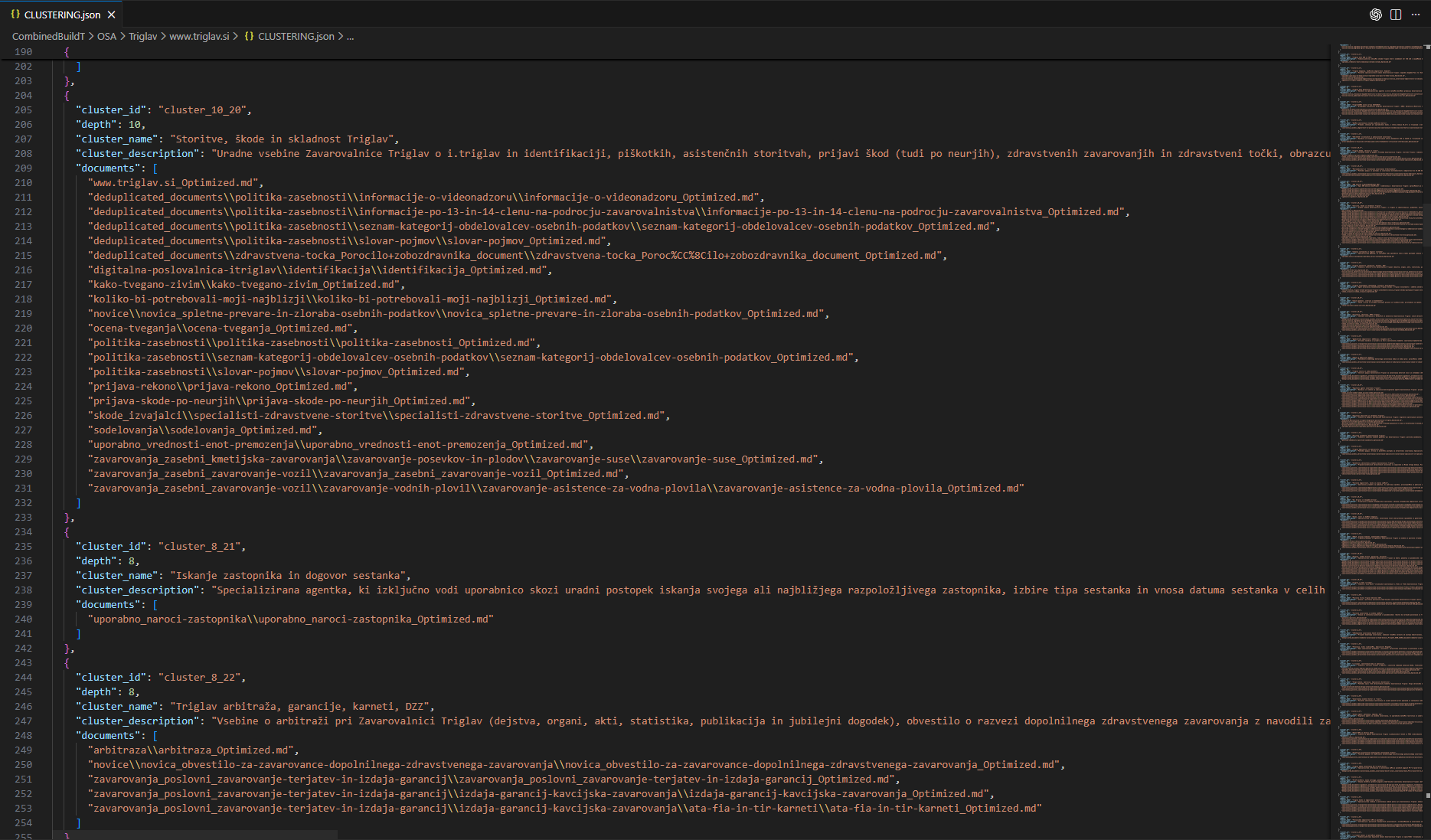 Automatic knowledge agents generation output